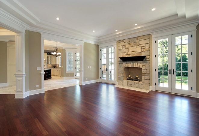 rich, dark stained hardwood floors